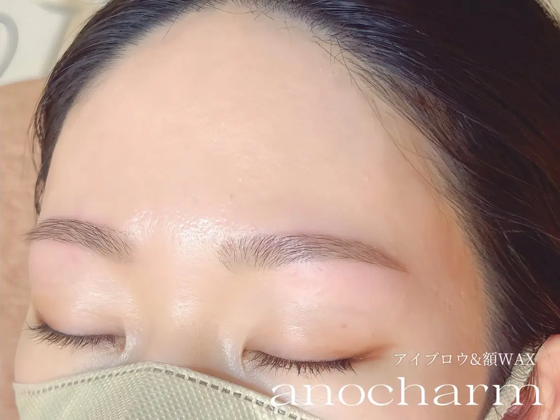 【デコ出しさん必見⭐️】アイブロウ&額 wax カット✂︎間引き込/仕上げメイク付きの写真