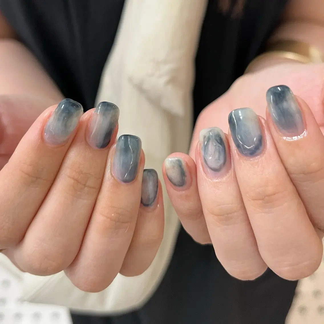 ネイル グリーン ハンドネイル vegh. nail/阿波座のネイルデザイン