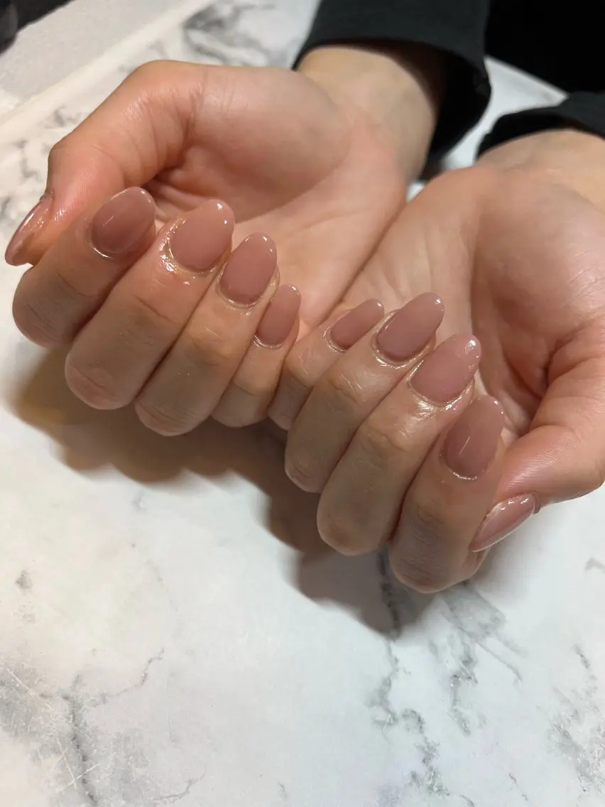 ネイル ワンカラーネイル スカルプネイル bijouuu nail竹内のネイルデザイン