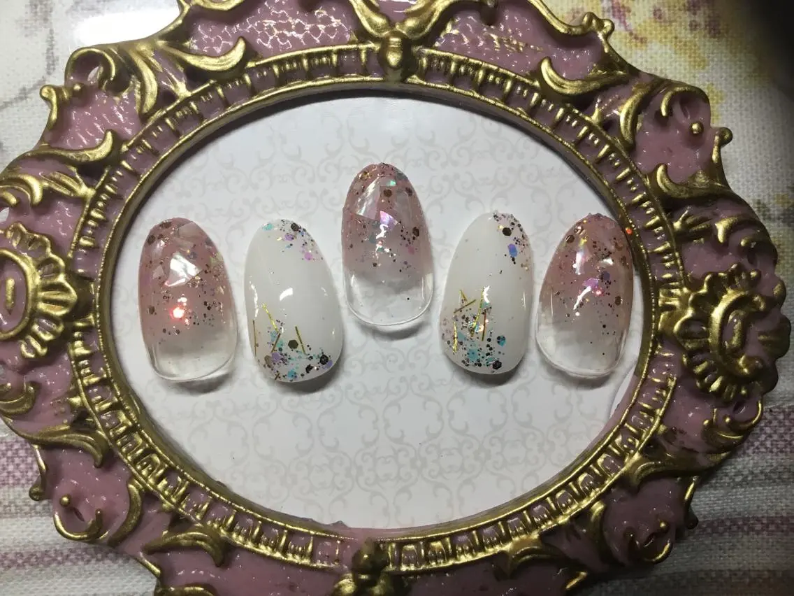 ネイル グラデーション ラメ(グリッター) プライベートサロン jewel nailのネイルデザイン