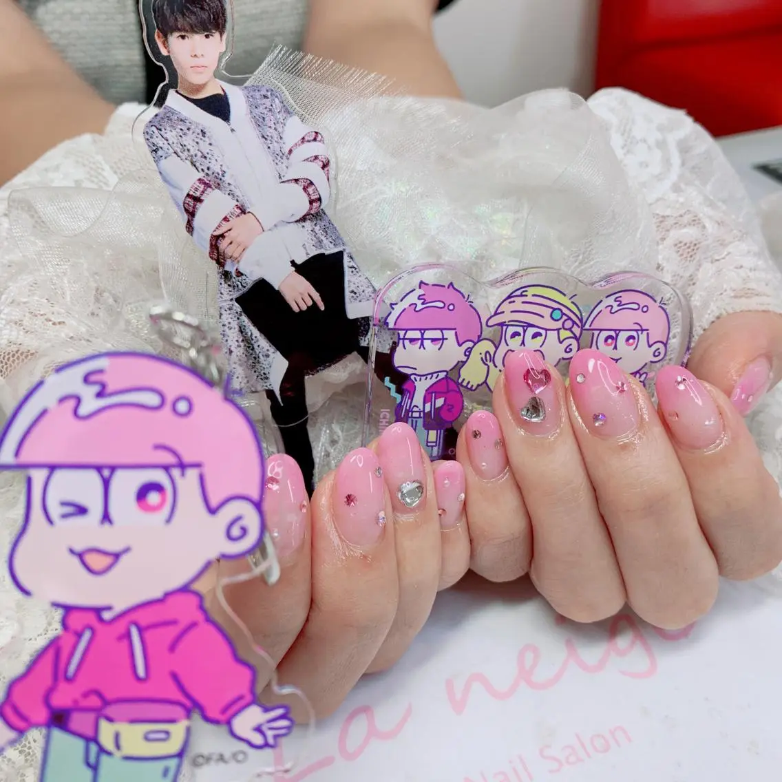 ネイル ハート ハンドネイル La neige* yuki 🐩🌙のネイルデザイン