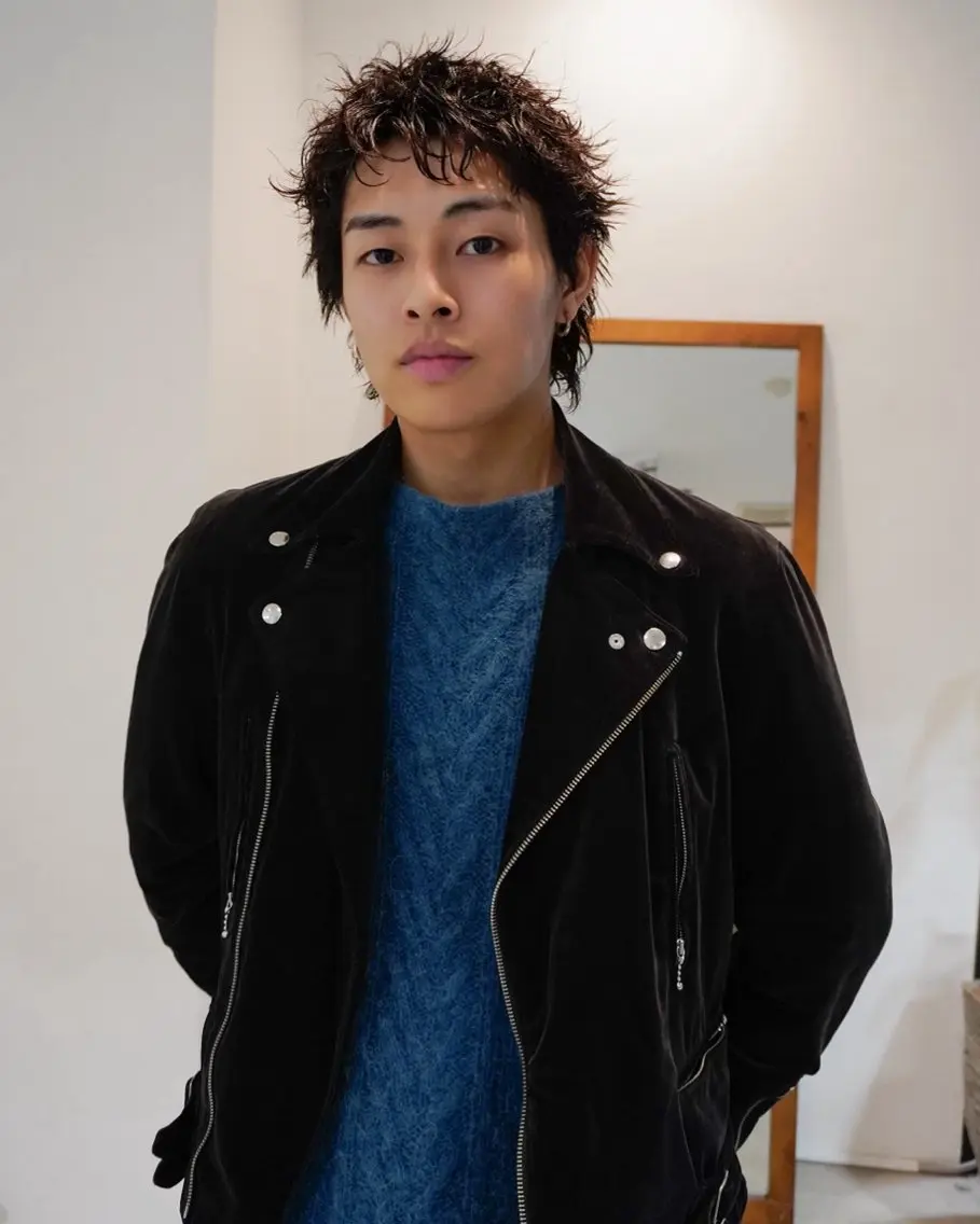 メンズ カット パーマ 浅野 敬亮のヘアスタイル