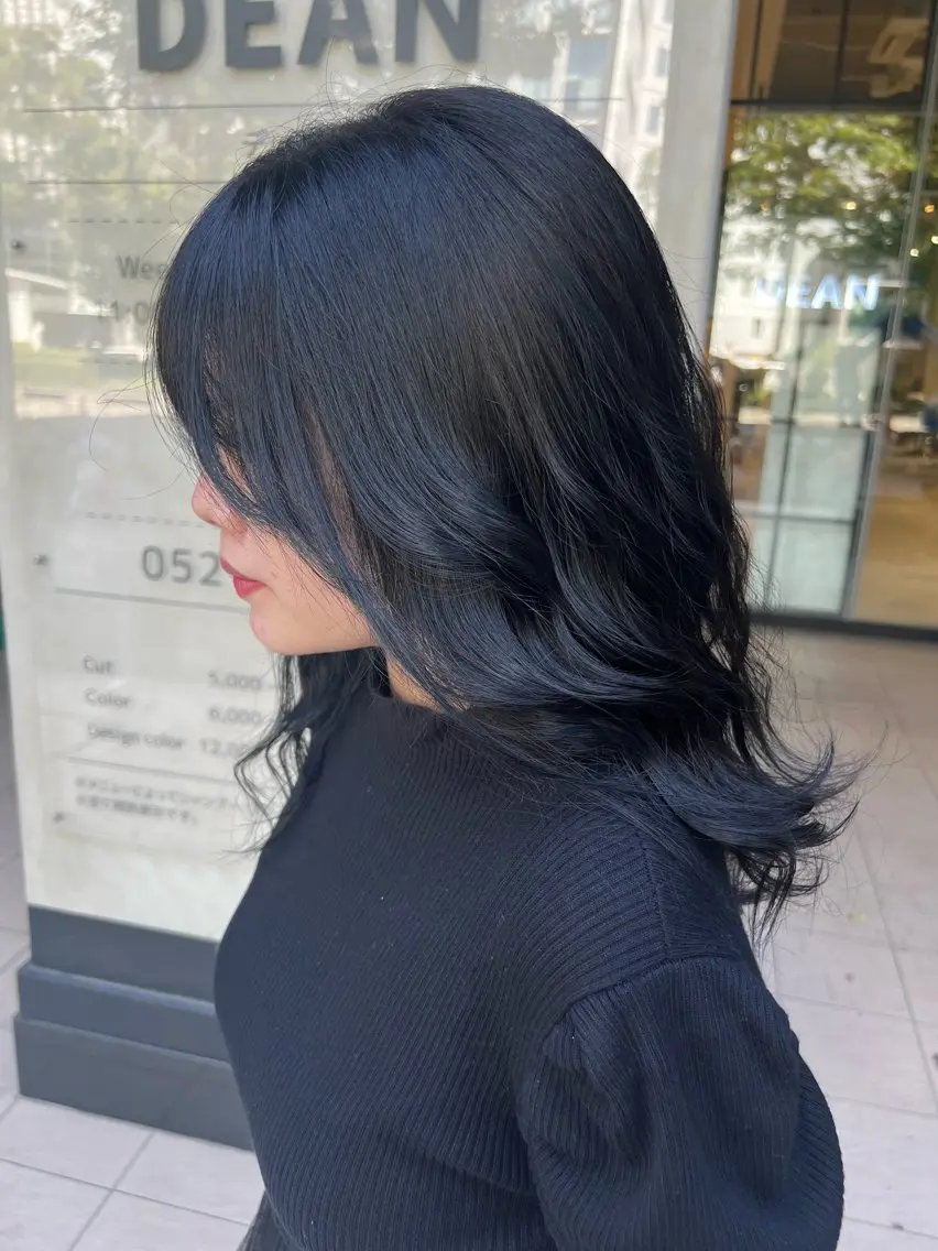 セミロング カラー ヘアアレンジ 落ちる黒/ 黒染め剥がしYUYAのヘアスタイル