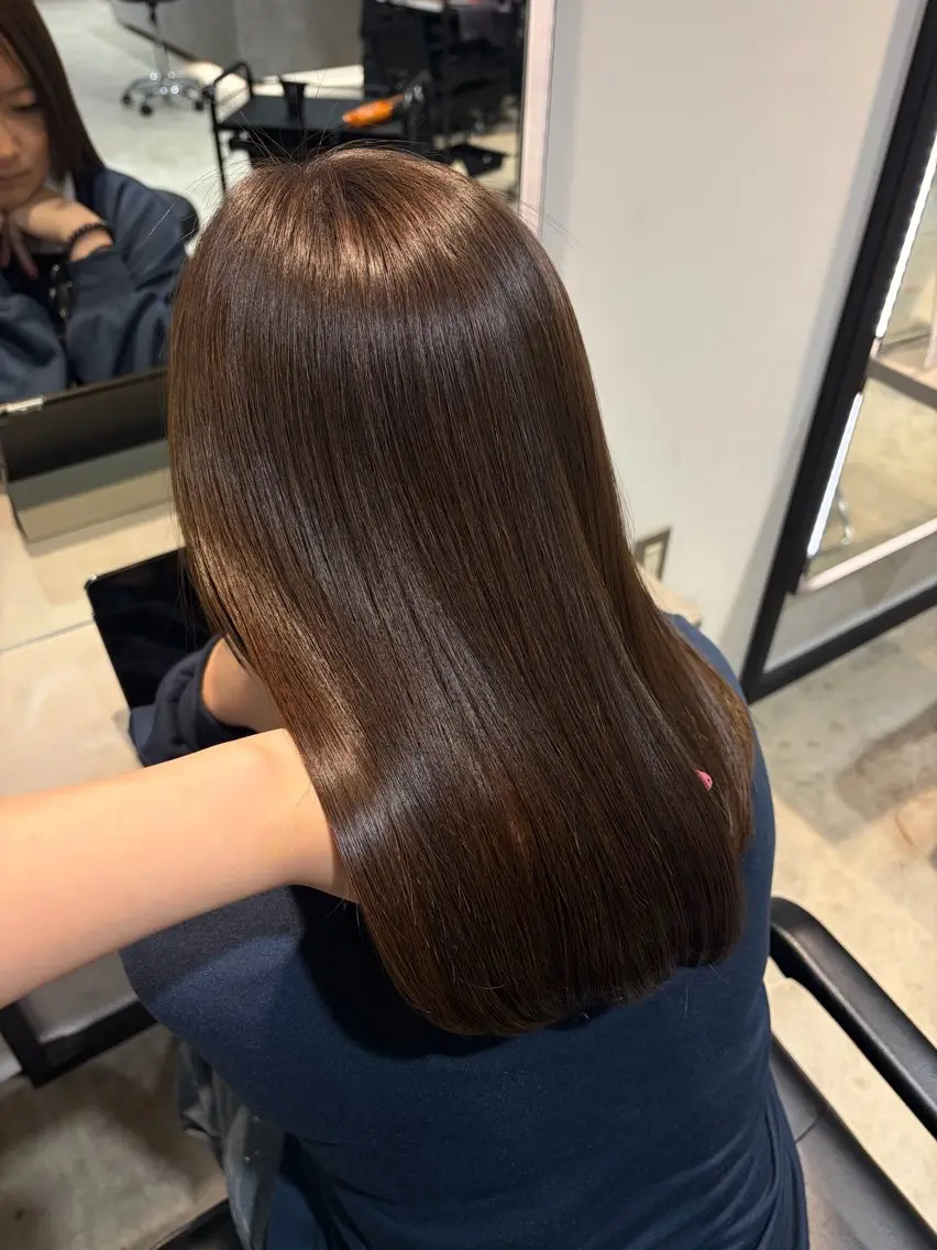 ミディアム カラー ブラウンカラー ブリーチモデル募集中 ゆな🎀のヘアスタイル