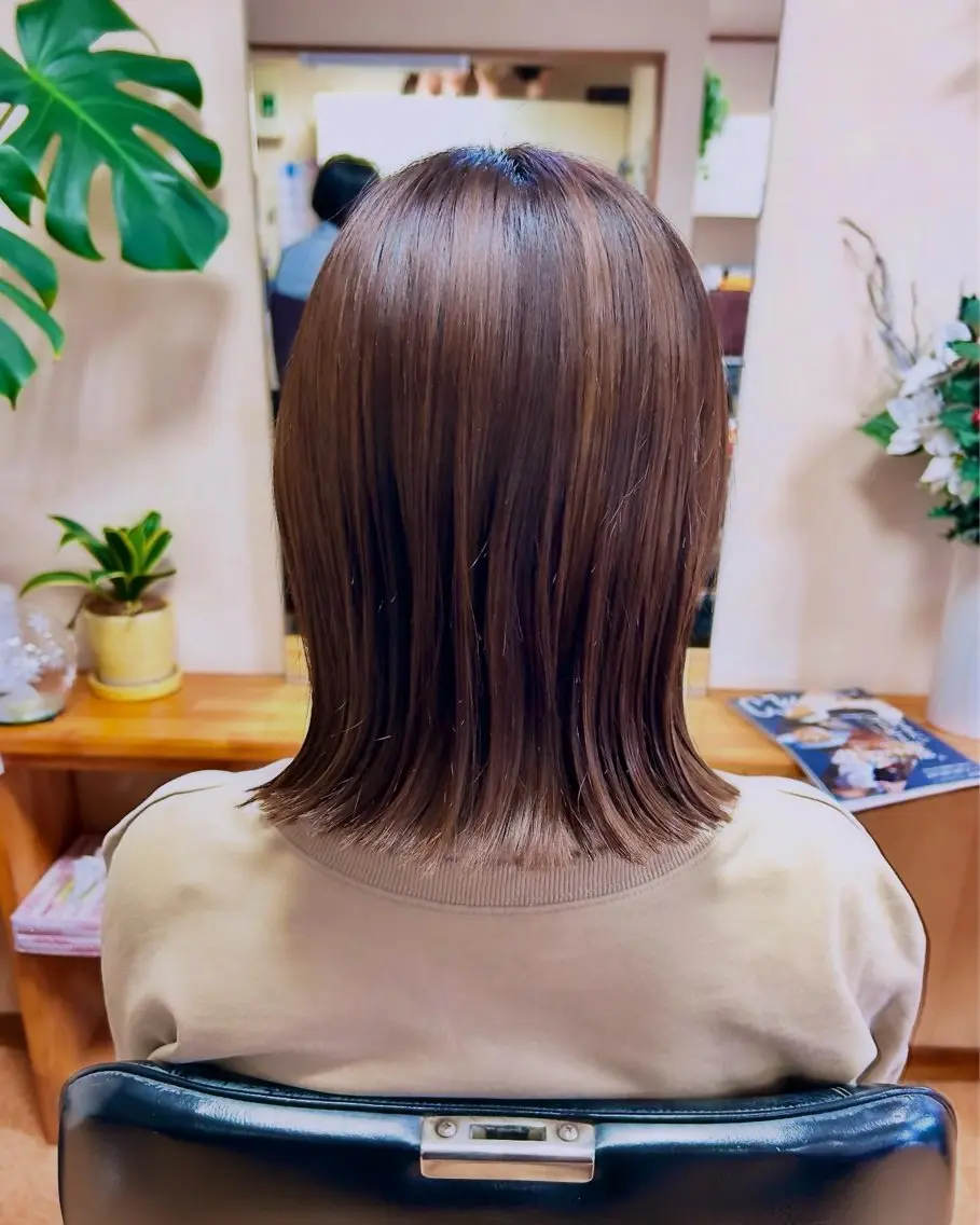 ミディアム かぁちゃん 橋本のヘアスタイル