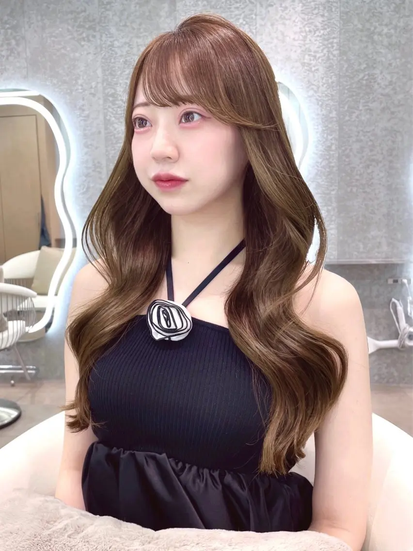ロング カラー 縮毛矯正ブリーチなし 🍒❤ゆうきのヘアスタイル