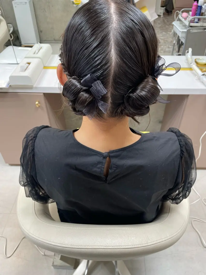 ミディアム ヘアアレンジ ヘアセット 坂本 沙也加のヘアスタイル
