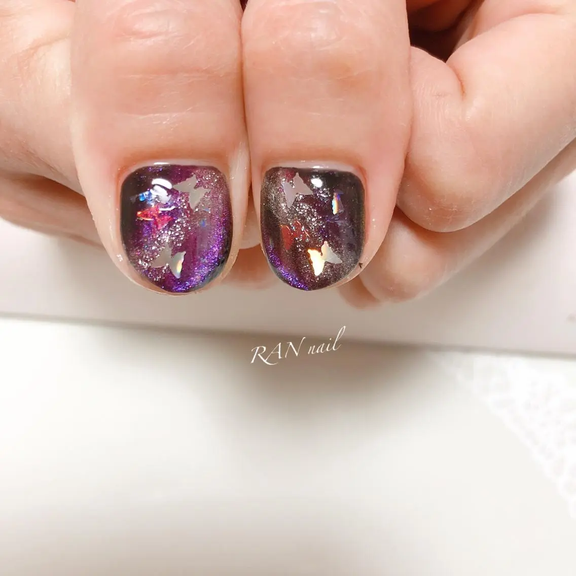 ネイル フットネイル シルバー 春ネイル 冬ネイル ハンドネイル フットネイル RAN nailのネイルデザイン