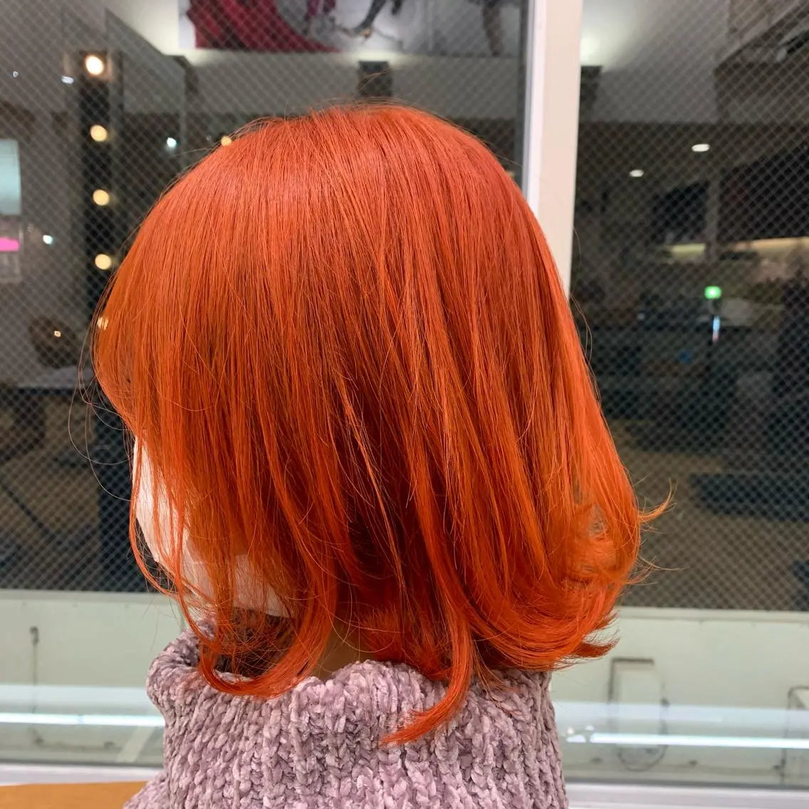ミディアム カラー ブリーチ オレンジ 後藤 澪のヘアスタイル