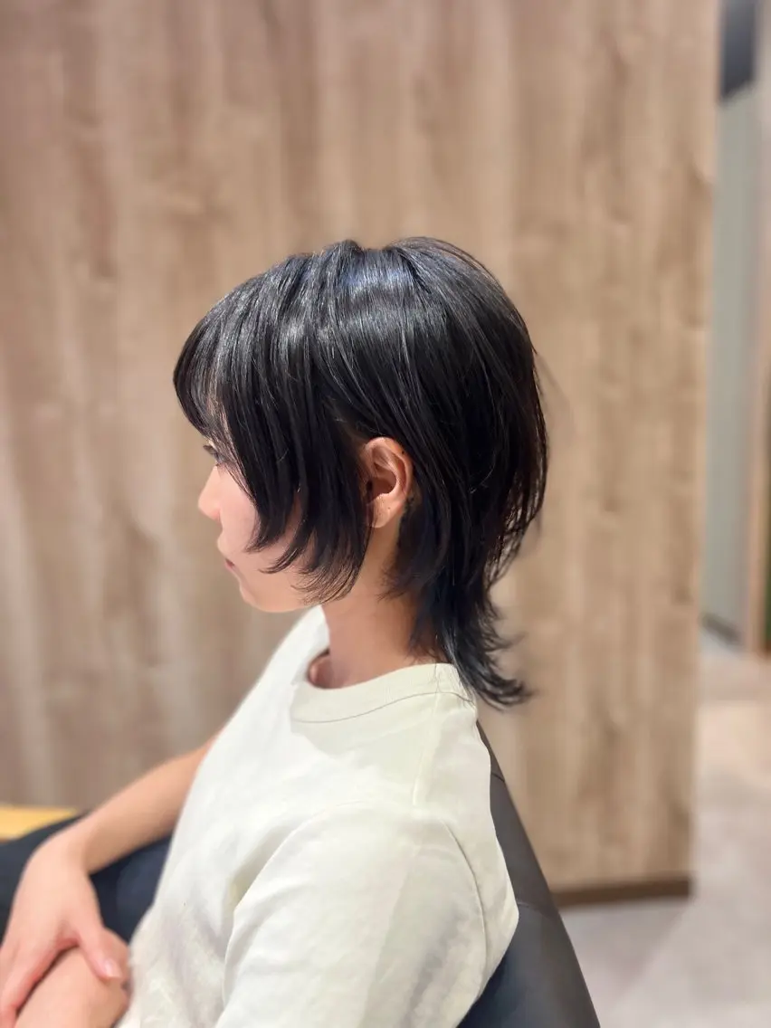 ミディアム カラー ボブ くびれヘア くせ毛 レイヤーカット ウルフカット 髪質改善✨艶カラー MASAYAのヘアスタイル