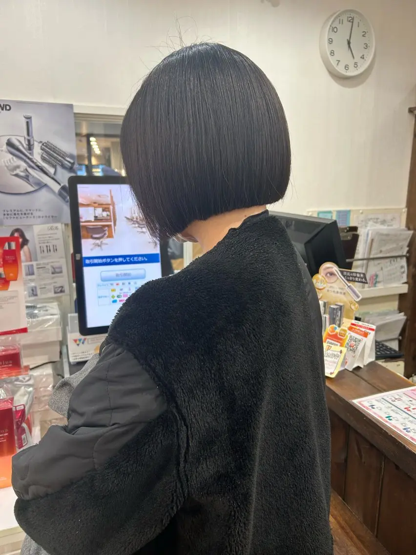 ミディアム ボブ カット 🦋メンズカット/パ ーマモデル紀輔🦋‪のヘアスタイル