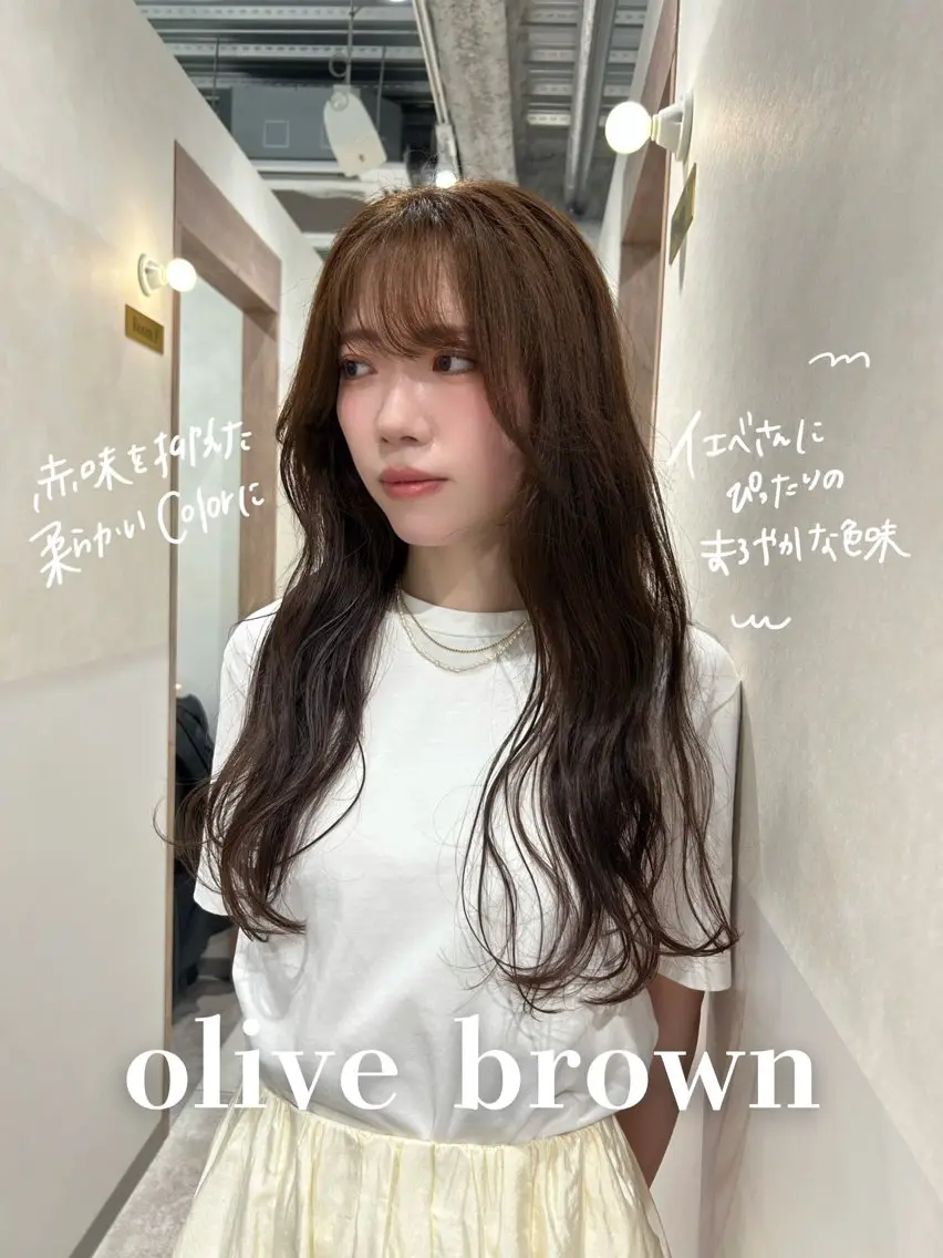 ロング カラー 透明感カラー カット ヘアカラー トリートメント ヘッドスパ SALOWIN栄 三丁目 木戸里実のヘアスタイル