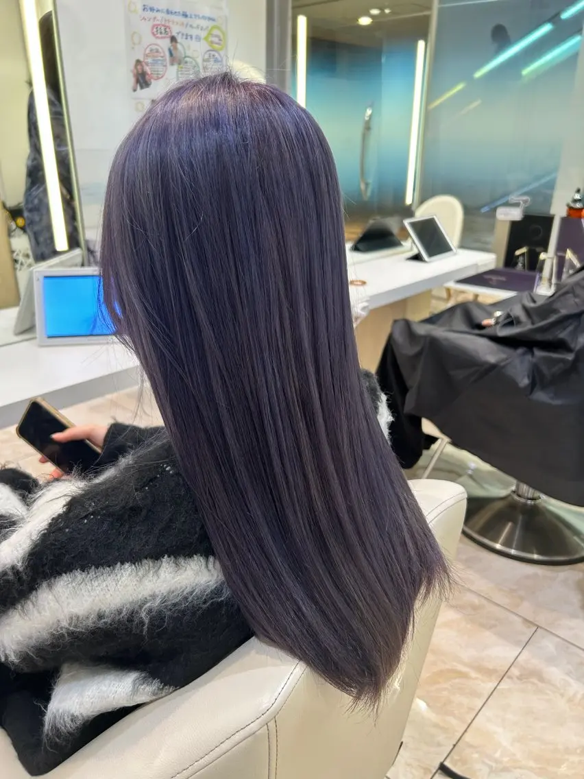 ロング カラー ヘアカラー 暖色カラー🍒/ 艶出し/りなのヘアスタイル