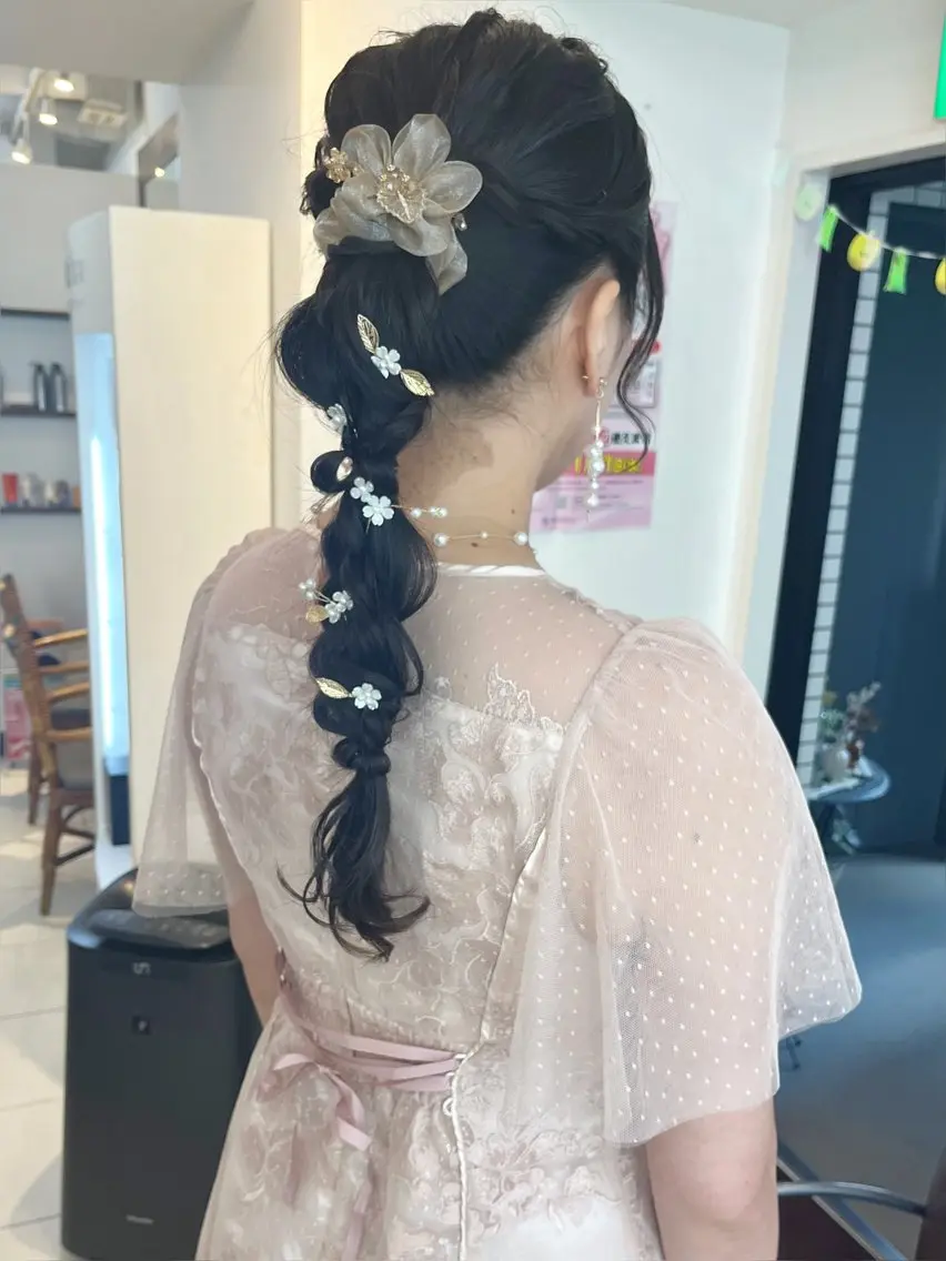 ロング ヘアアレンジ ヘアセット アレンジ&ショート 💙YUKINOのヘアスタイル