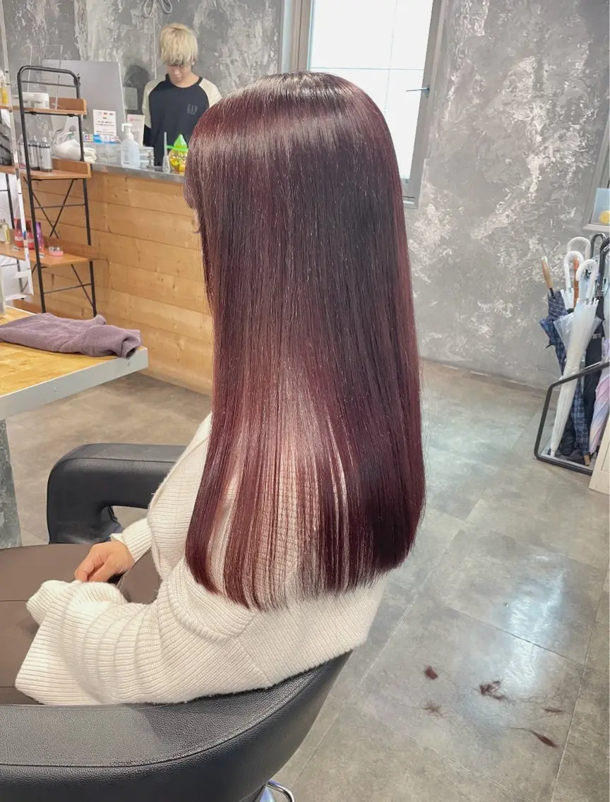 ロング カラー カット ヘアカラー トリートメント ヘッドスパ ヘアセット ベージュカラー💖 やすひろのヘアスタイル