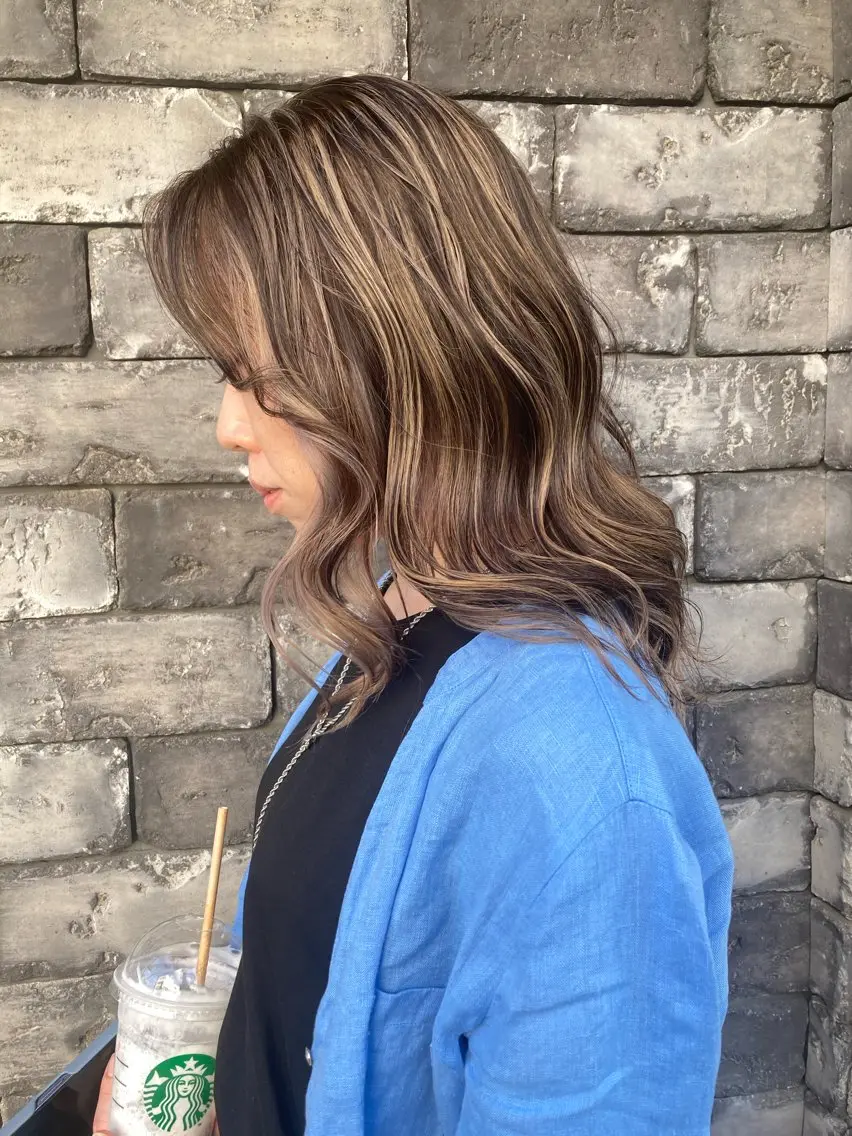 セミロング カラー カット ヘアカラー トリートメント ヘアセット ✂️似合わせの魔術師 石田一樹✂️のヘアスタイル