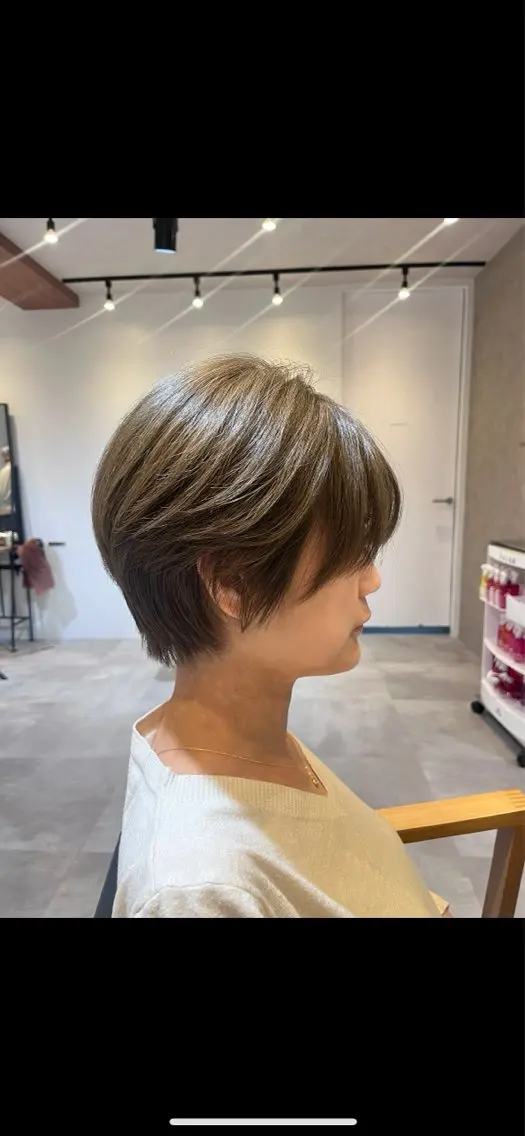 ショート カラー ヘアカラー fifth/シン🌿 透明感カラー/パーマのヘアスタイル
