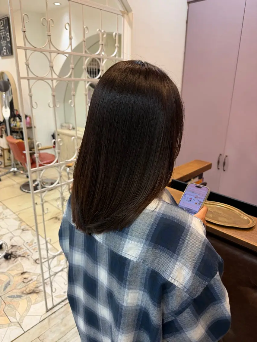 ミディアム 梓真💐 ツヤ髪　渋谷のヘアスタイル