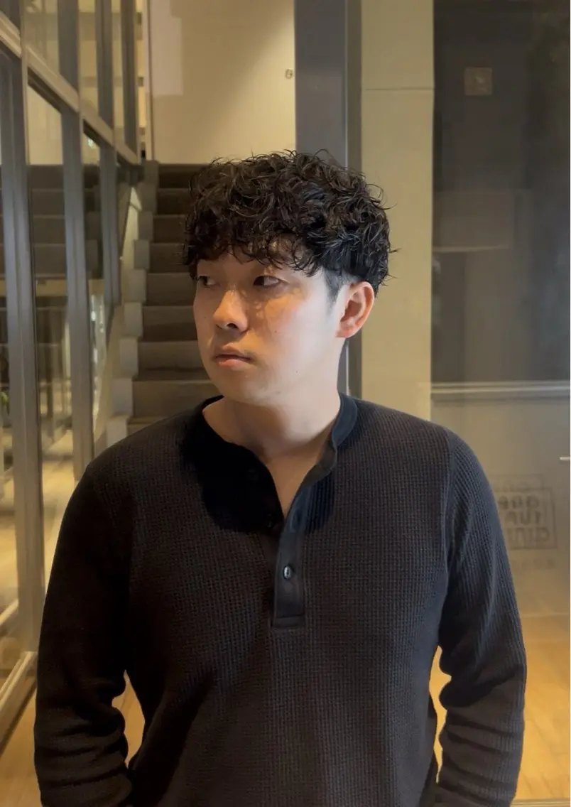 パーマ メンズ カット パーマ メンズ特化美容師⭐ ナツ/ポケモン/手品のヘアスタイル