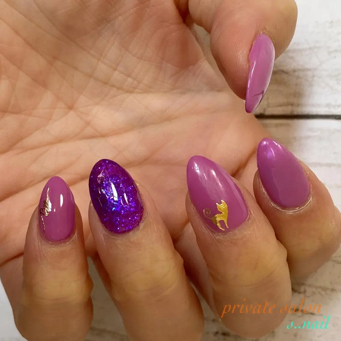 ネイル ハロウィン パープル ハンドネイル フットネイル s..nail / MORITAのネイルデザイン