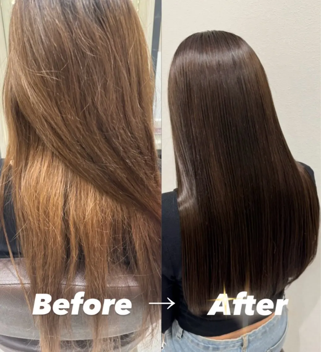 ロング カラー ブリーチ トリートメント 髪質改善×縮毛矯正 特化サロン/森脇のヘアスタイル