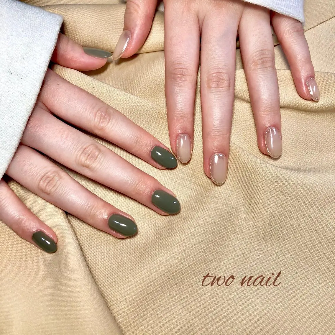 ネイル アートネイル フットネイル ハート ニュアンスネイル ホワイト two nailのネイルデザイン