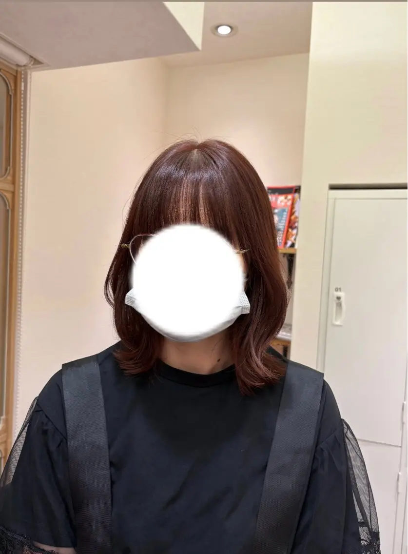 ミディアム カット ヘアカラー トリートメント MAHAE 中司のヘアスタイル