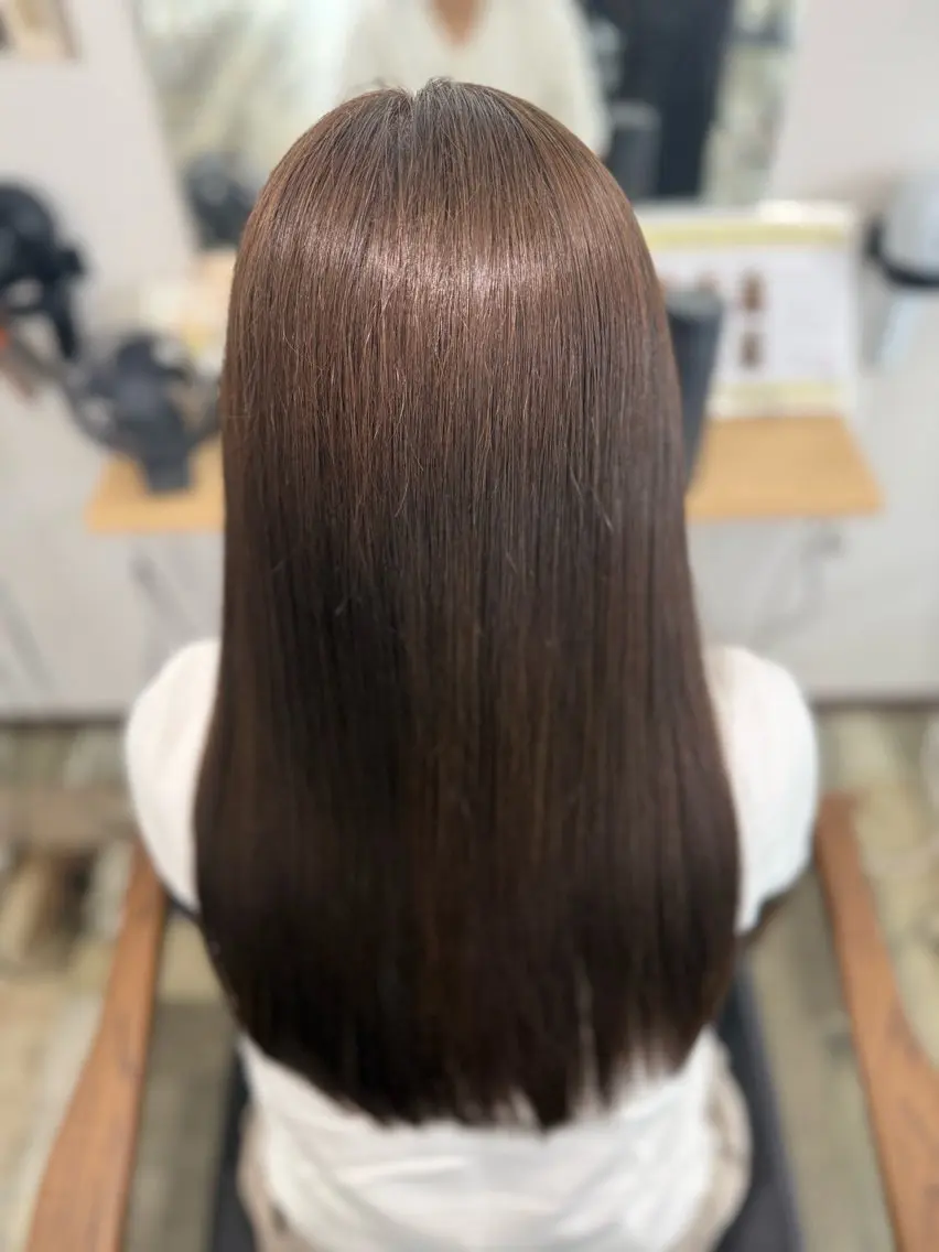 ロング ヘアカラー トリートメント 中西 広人のヘアスタイル