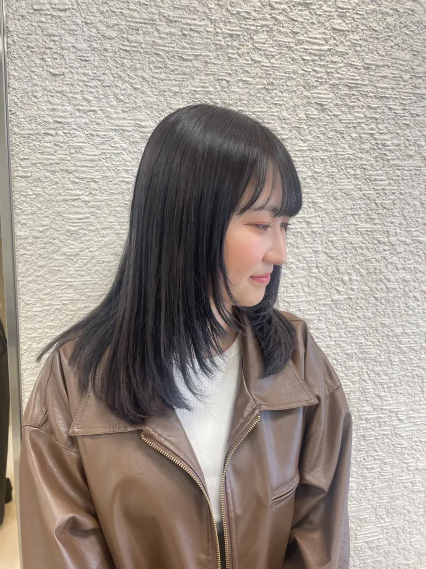 セミロング ブリーチなしダブルカ ラー🎀透明感/AOのヘアスタイル