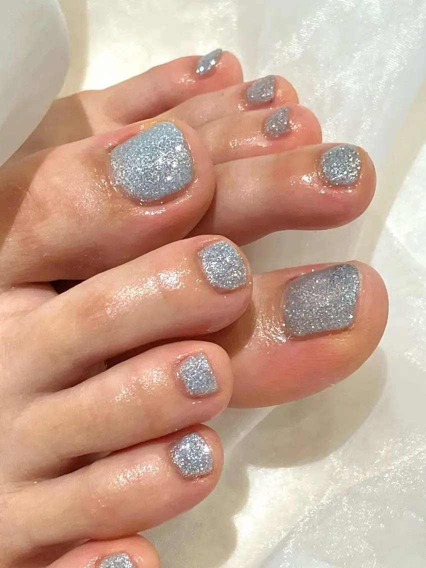 ネイル ブルー フラッシュネイル キラキラネイル fun the nail ayakaのネイルデザイン