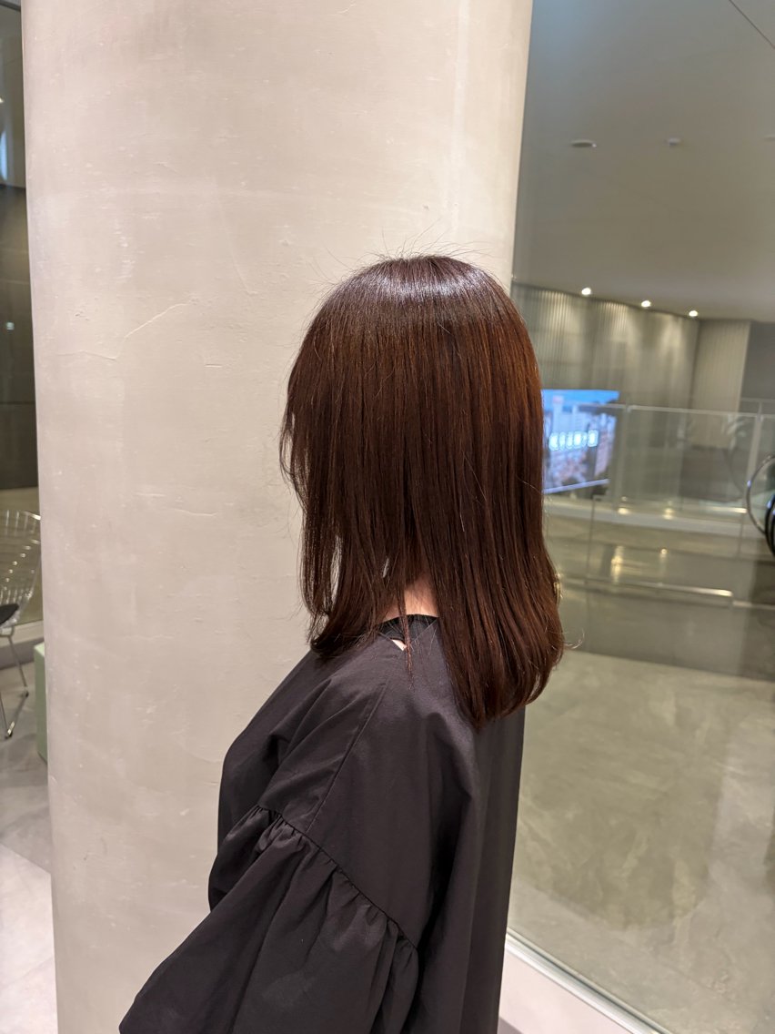 ミディアム カラー ベージュカラー 笹瀬 美優花のヘアスタイル