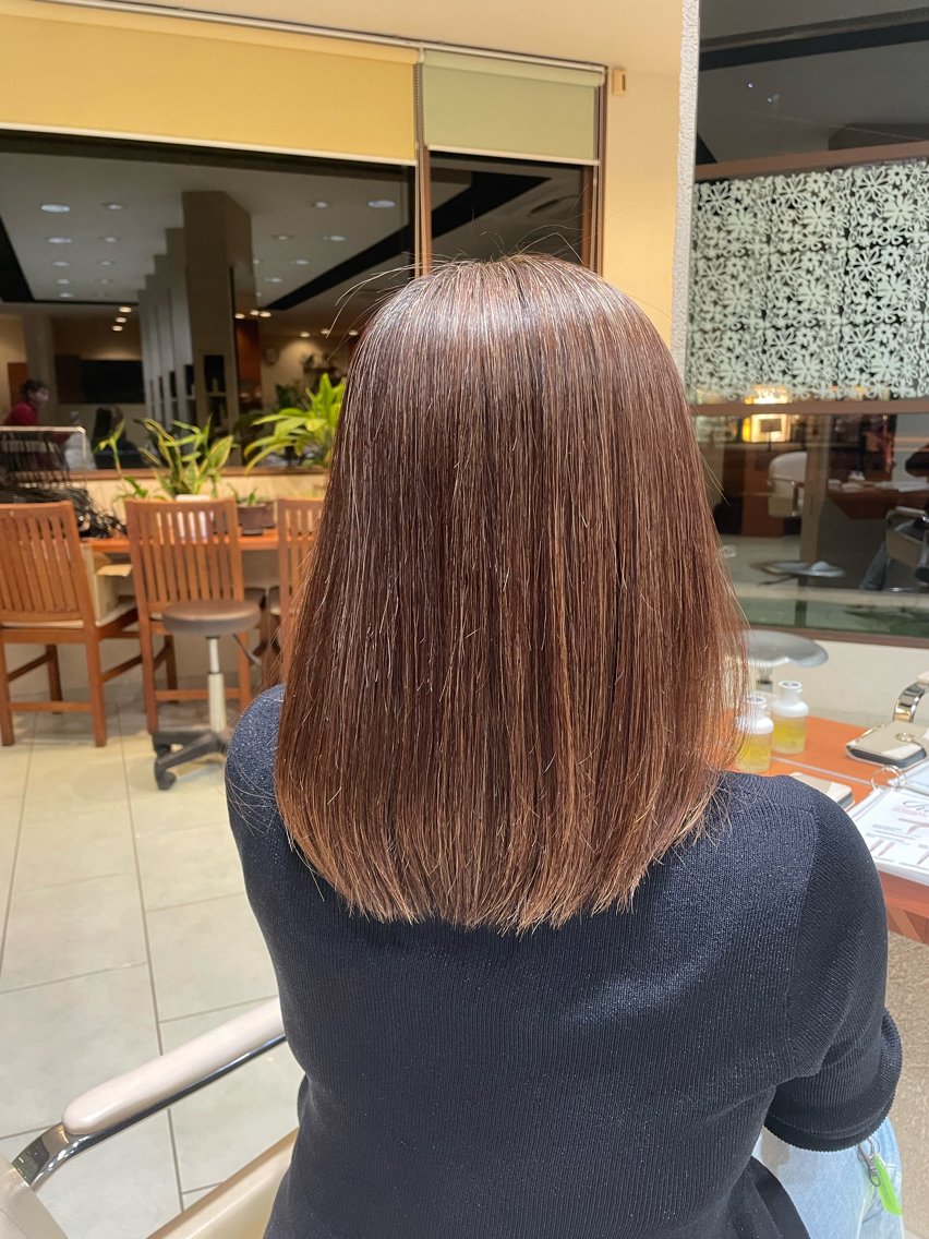 カラー 縮毛矯正 新谷 心愛のヘアスタイル