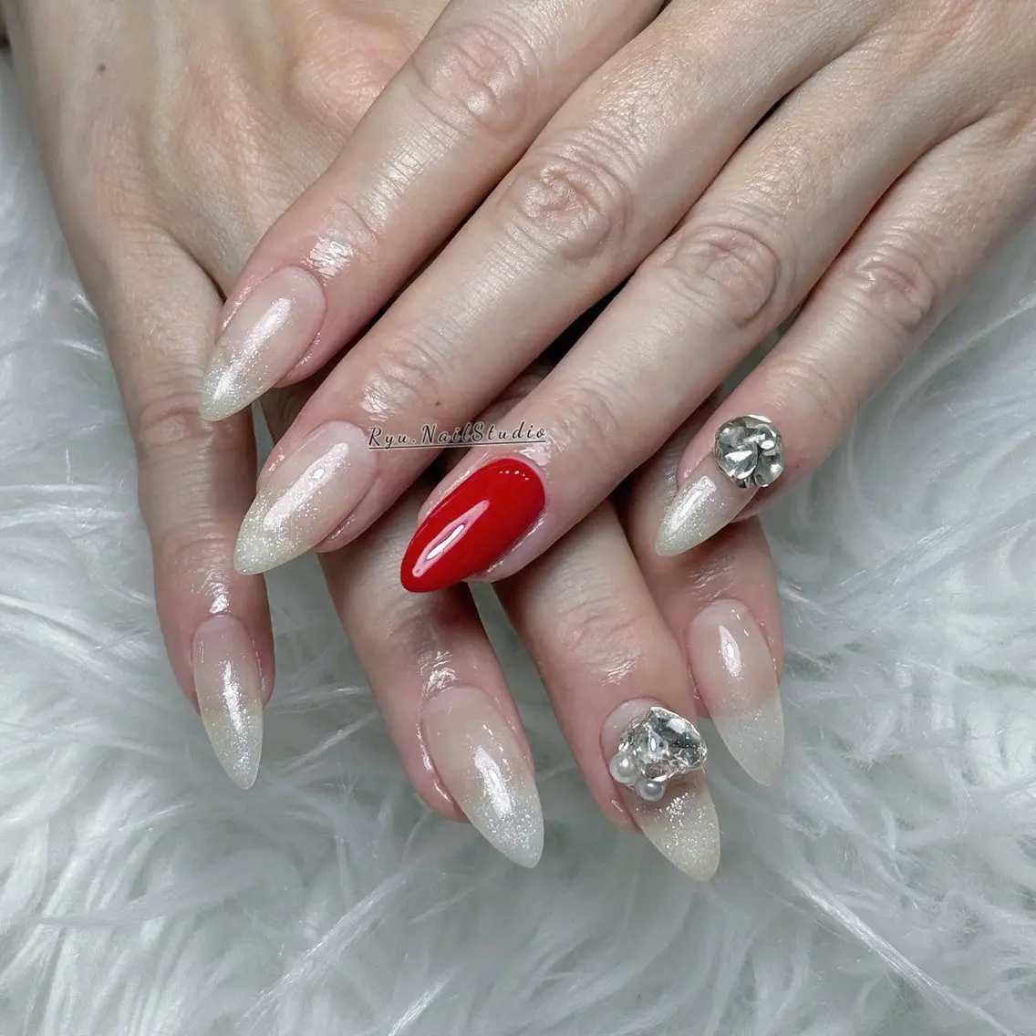 ネイル アートネイル フレンチネイル ジェルネイル ニュアンスネイル オフィスネイル ハンドネイル Ryu Nail NekoChanのネイルデザイン