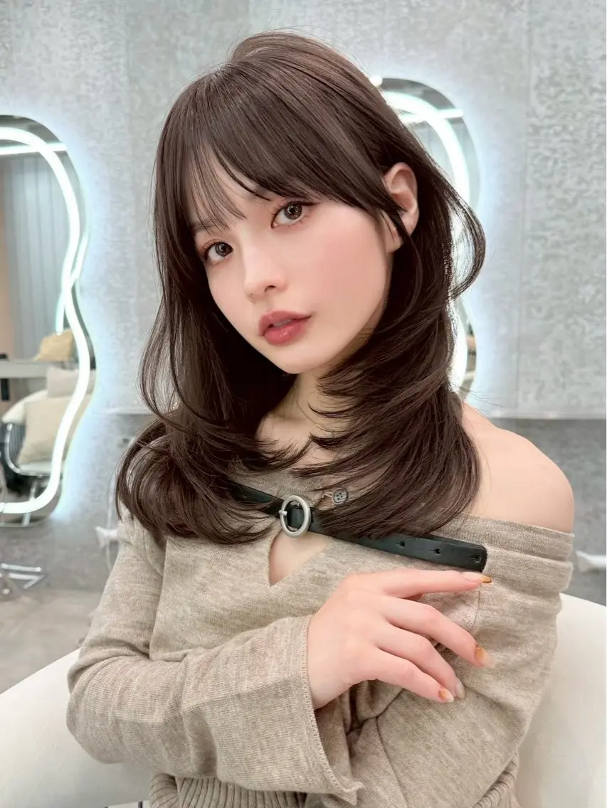 ミディアム カラー ヘアアレンジ カット ヘアカラー トリートメント 髪質改善/透明感 カラー/吉田光佑のヘアスタイル