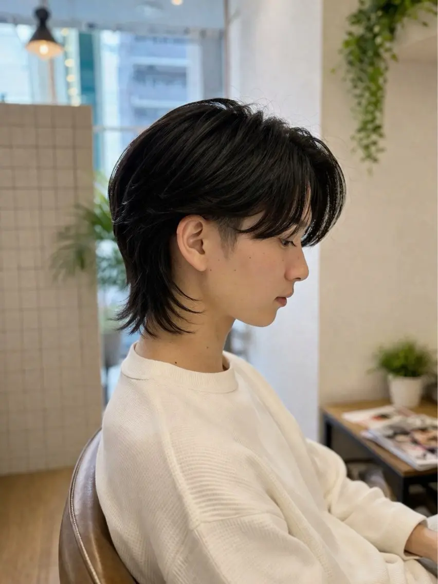 メンズ メンズウルフカット ウルフカット カット 天王寺/透明感カラー /メンズカットRyoのヘアスタイル