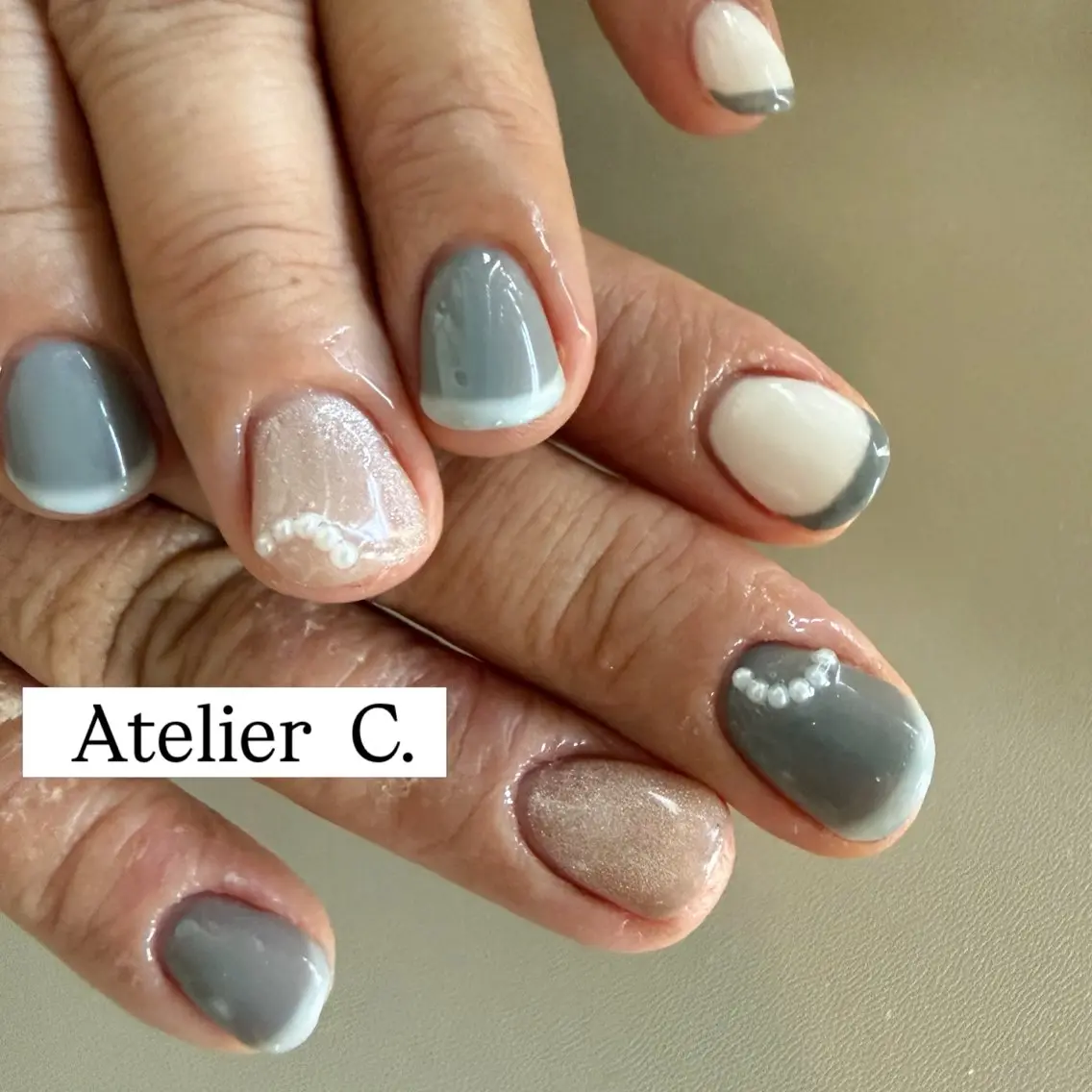 ネイル アートネイル マグネットネイル Atelier C. chikaのネイルデザイン