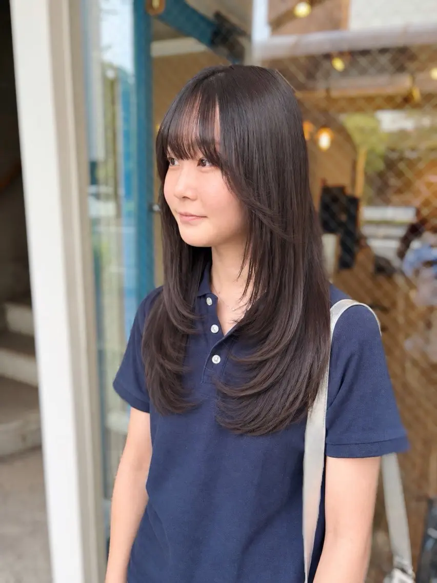 ロング レイヤーカット 中沢梨々花 🎀大人可愛いヘアのヘアスタイル