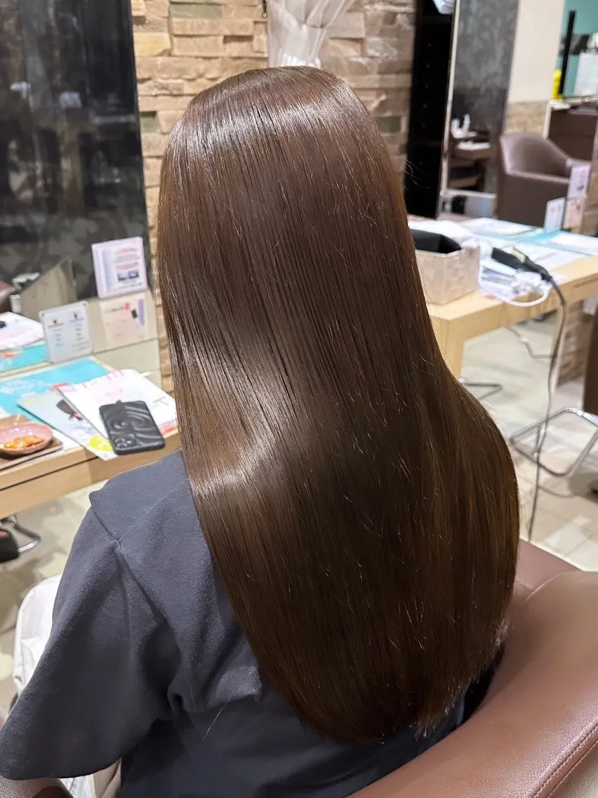 ロング トリートメント カット 縮毛矯正 トリートメント 山中 大輝のヘアスタイル