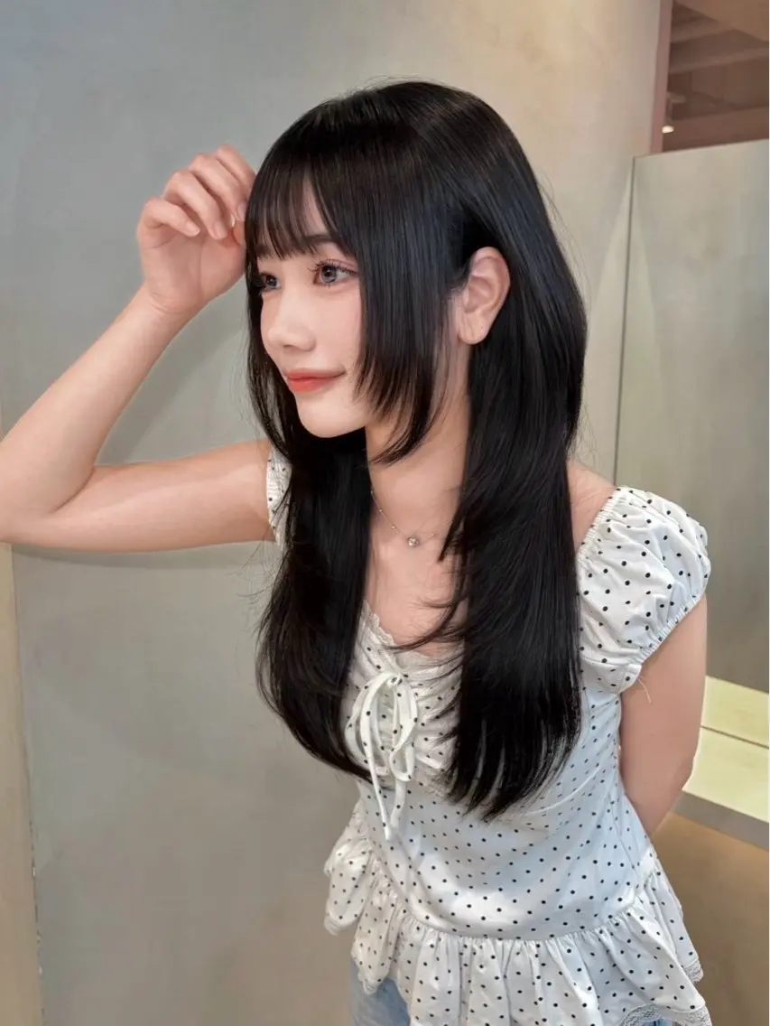 ロング カラー ヘアアレンジ ブリーチ 透明感カラー ダブルカラー ブリーチなしカラー くびれヘア カット ヘアカラー ブリーチ毛対応美髪 矯正×レイヤー/二響のヘアスタイル