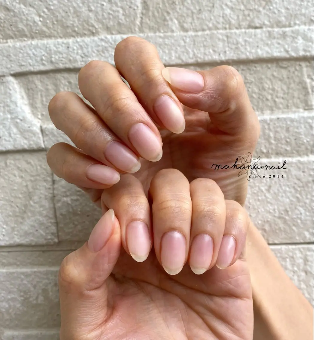 ネイル クリアネイル ジェルネイル マットネイル mahana nailのネイルデザイン