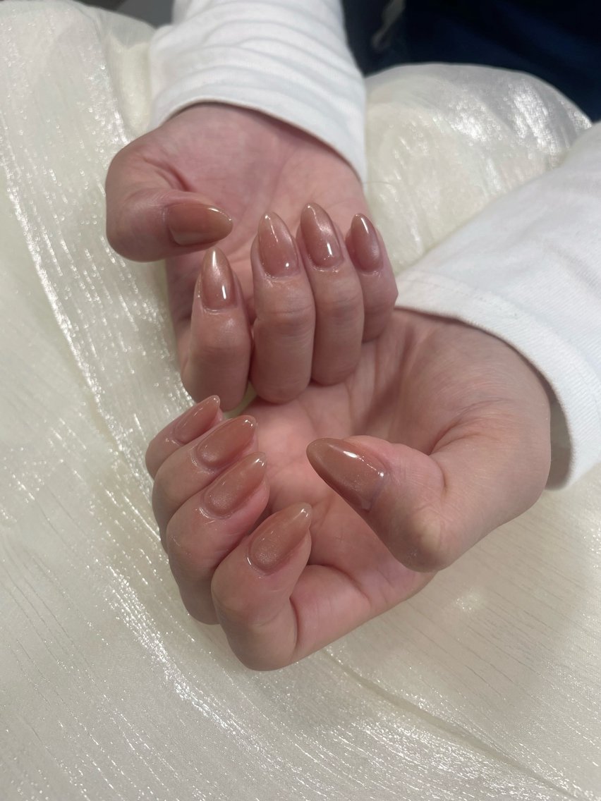 ネイル ピンク ピンクベージュ ハンドネイル Knail COCOA🩵のネイルデザイン