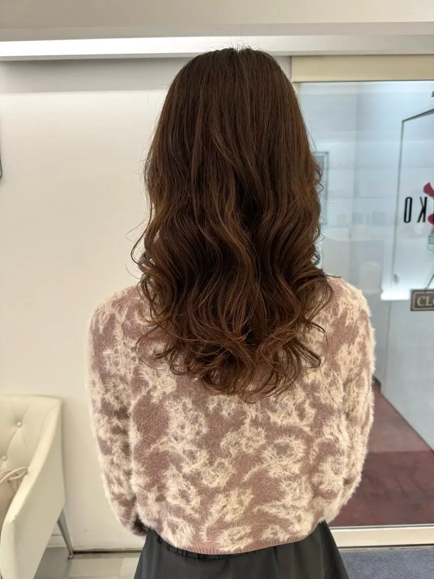ロング パーマ デジタルパーマ 🌀ボブ　萩原　龍のヘアスタイル