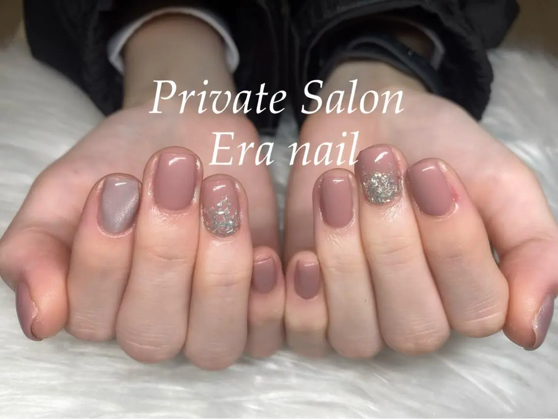 ネイル ラメ(グリッター) ワンカラーネイル ハンドネイル Era nailのネイルデザイン