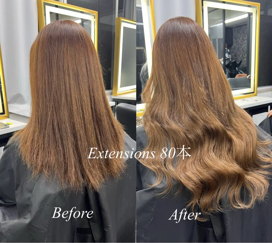ロング カラー シールエクステ ハイトーンカラー エクステ ヘアカラー エクステ シールエクステ特化 ハイトーン、NANAのヘアスタイル