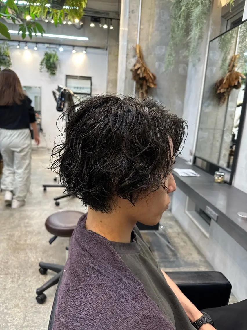 パーマ メンズ メンズパーマ パーマ 川口開世 short cutのヘアスタイル