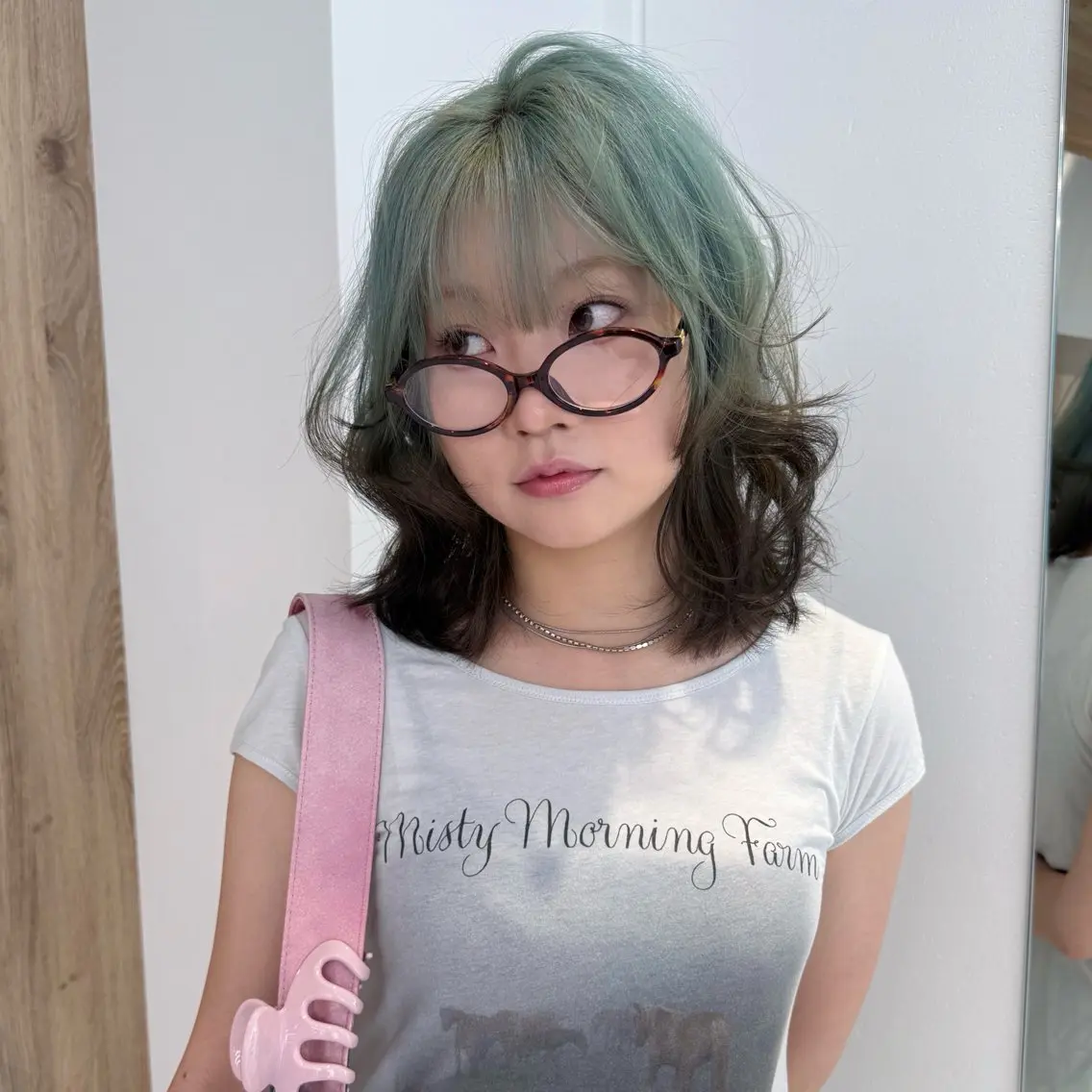 ミディアム カラー カット ヘアカラー トリートメント DEAN JECYのヘアスタイル