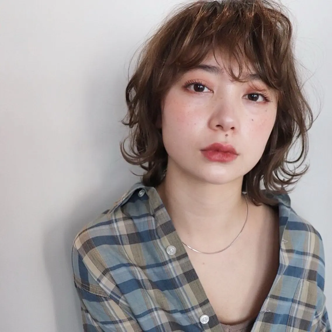 ミディアム カラー 水野 恵里加のヘアスタイル