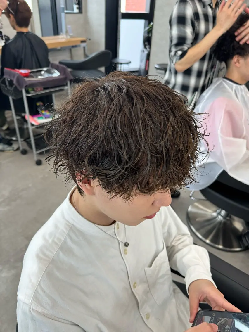 メンズ カット パーマ ヘアセット メンズ特化 🌟YURA🌟のヘアスタイル