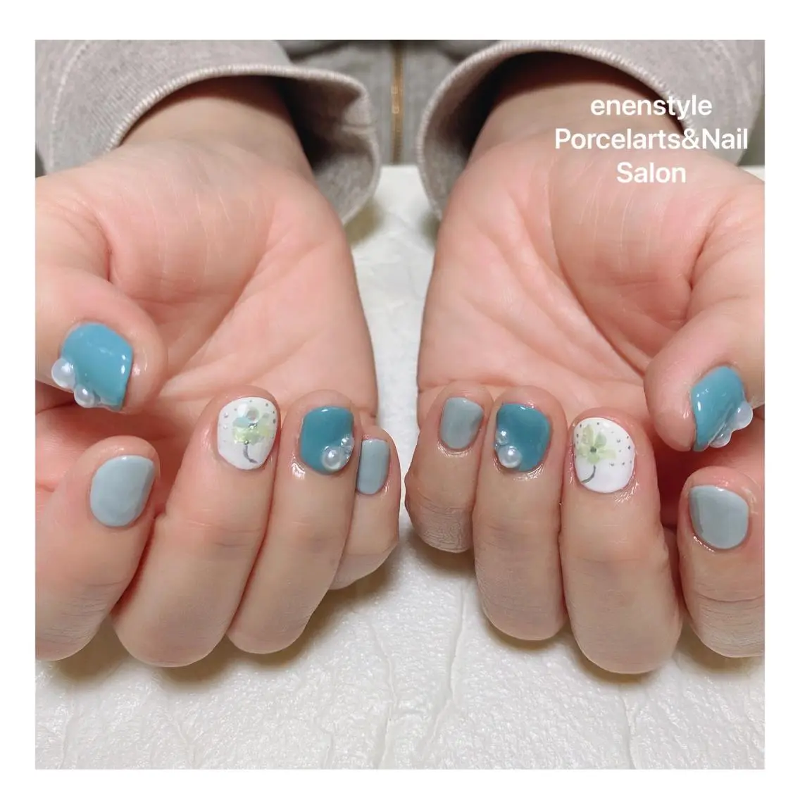 ショート ネイル ハンドネイル 🐾enen style 🐾のネイルデザイン