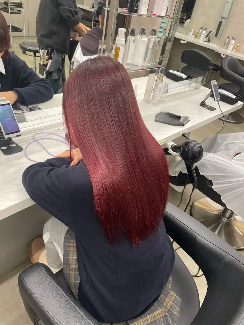 ロング カラー ヘアアレンジ ヘアカラー トリートメント ヘアセット 💗横浜美容室 💗HARUNAのヘアスタイル